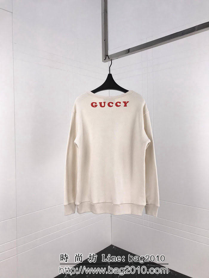 GUCCI古馳 18FW日本限定 二次元漫畫花仙子印花 圓領衛衣 情侶款 ydi1440